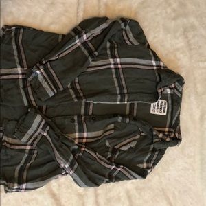Justice flannel button down shirt
